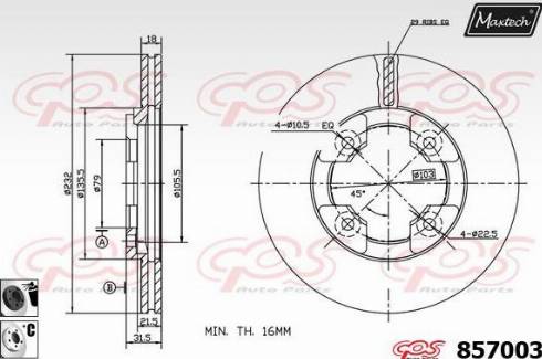 Maxtech 857003.6060 - Əyləc Diski furqanavto.az