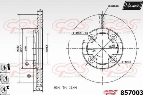 Maxtech 857003.6880 - Əyləc Diski furqanavto.az