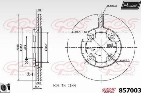 Maxtech 857003.0060 - Əyləc Diski furqanavto.az