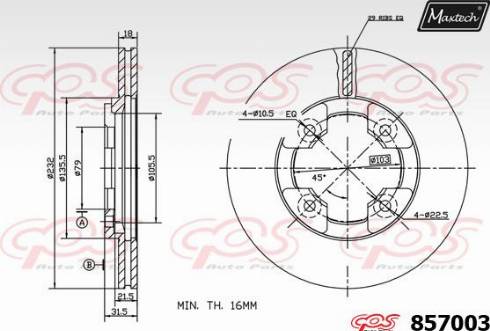 Maxtech 857003.0000 - Əyləc Diski furqanavto.az