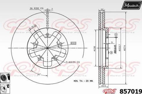 Maxtech 857019.6060 - Əyləc Diski furqanavto.az