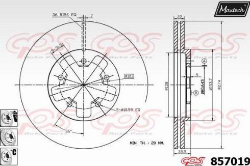 Maxtech 857019.6880 - Əyləc Diski furqanavto.az