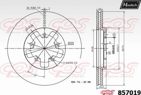 Maxtech 857019.0000 - Əyləc Diski furqanavto.az