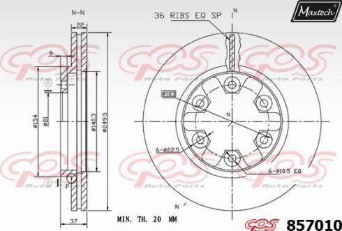 Maxtech 857010.0000 - Əyləc Diski furqanavto.az