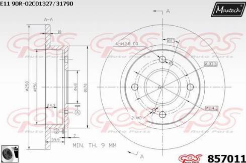 Maxtech 857011.0060 - Əyləc Diski furqanavto.az