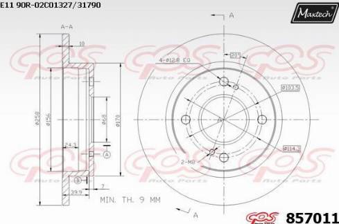 Maxtech 857011.0000 - Əyləc Diski furqanavto.az