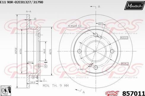 Maxtech 857011.0080 - Əyləc Diski furqanavto.az