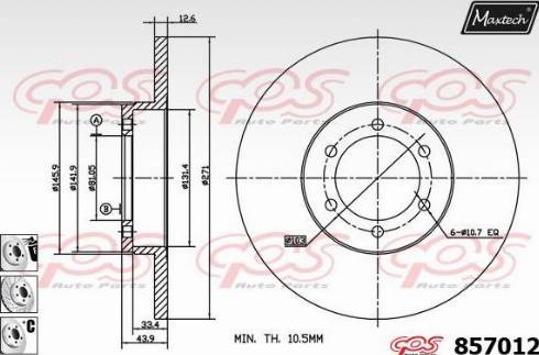 Maxtech 857012.6980 - Əyləc Diski furqanavto.az