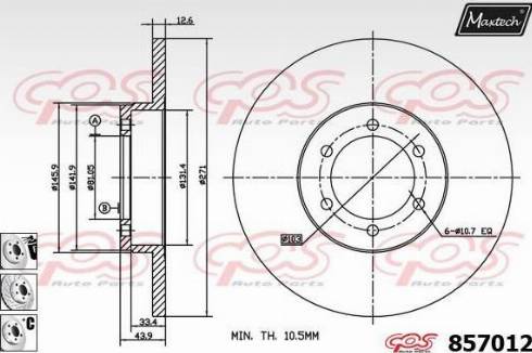 Maxtech 857012.6880 - Əyləc Diski furqanavto.az