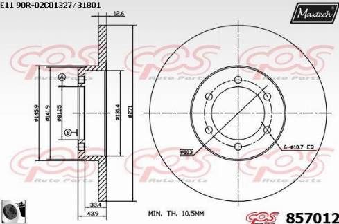 Maxtech 857012.0060 - Əyləc Diski furqanavto.az