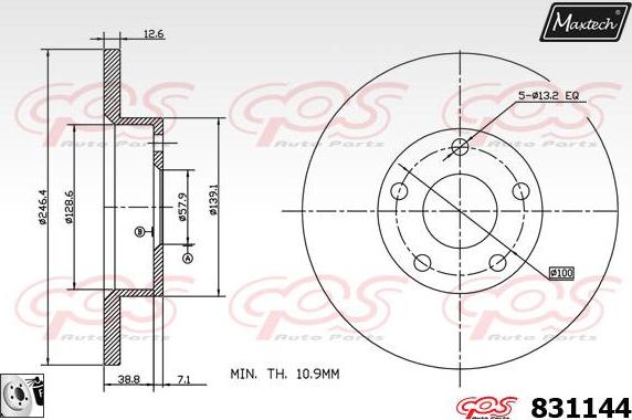 Maxtech 857012 - Əyləc Diski furqanavto.az