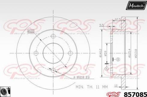 Maxtech 857085.0060 - Əyləc Diski furqanavto.az