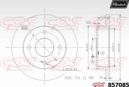 Maxtech 857085.0000 - Əyləc Diski furqanavto.az