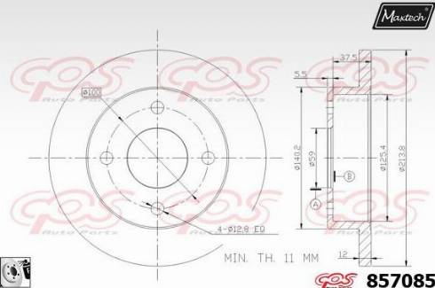 Maxtech 857085.0080 - Əyləc Diski furqanavto.az