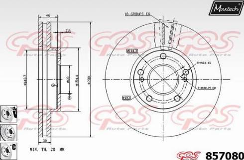 Maxtech 857080.6880 - Əyləc Diski furqanavto.az