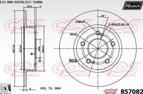 Maxtech 857082.0080 - Əyləc Diski furqanavto.az