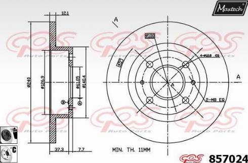 Maxtech 857024.6060 - Əyləc Diski furqanavto.az