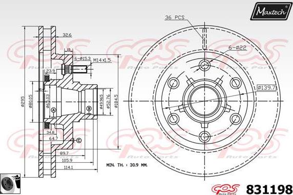 Maxtech 857024 - Əyləc Diski furqanavto.az