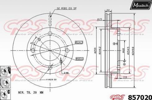 Maxtech 857020.6980 - Əyləc Diski furqanavto.az