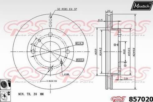 Maxtech 857020.6060 - Əyləc Diski furqanavto.az