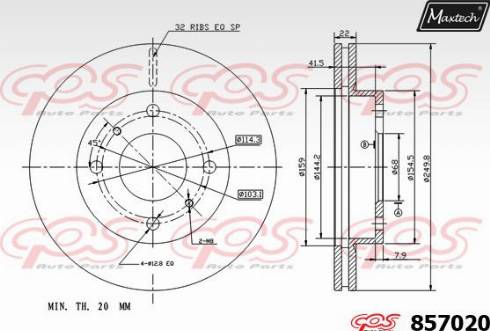 Maxtech 857020.0000 - Əyləc Diski furqanavto.az