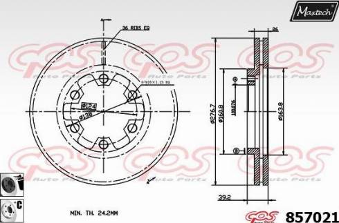 Maxtech 857021.6060 - Əyləc Diski furqanavto.az