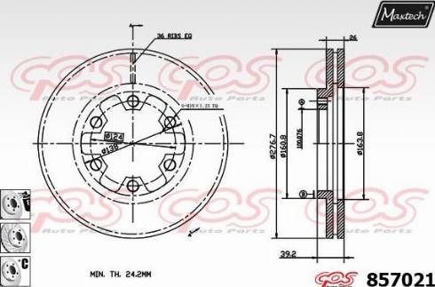 Maxtech 857021.6880 - Əyləc Diski furqanavto.az