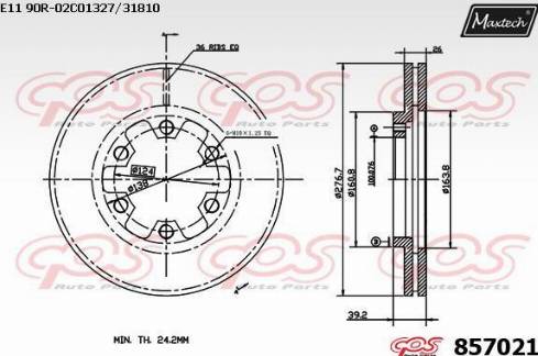 Maxtech 857021.0000 - Əyləc Diski furqanavto.az