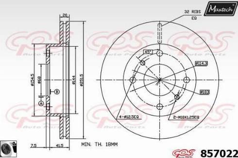 Maxtech 857022.0060 - Əyləc Diski furqanavto.az