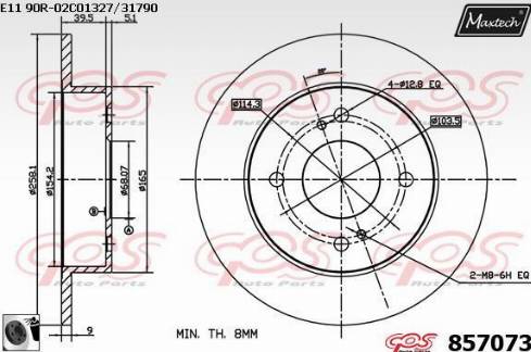 Maxtech 857073.0060 - Əyləc Diski furqanavto.az