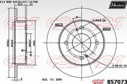 Maxtech 857073.0000 - Əyləc Diski furqanavto.az