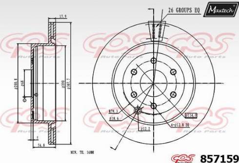 Maxtech 857159.0000 - Əyləc Diski furqanavto.az