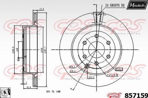 Maxtech 857159.0080 - Əyləc Diski furqanavto.az