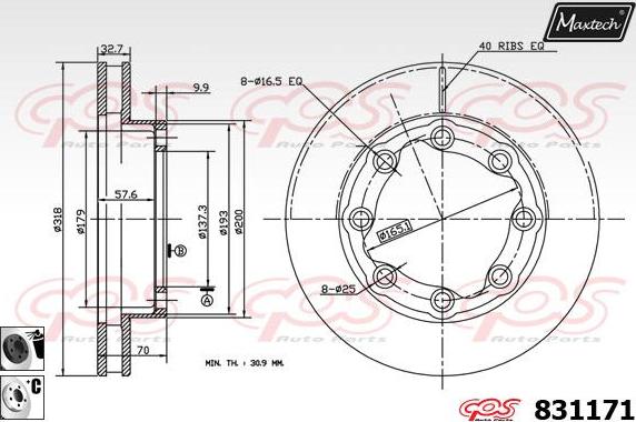 Maxtech 857156 - Əyləc Diski furqanavto.az