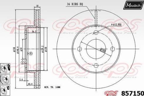 Maxtech 857150.6880 - Əyləc Diski furqanavto.az