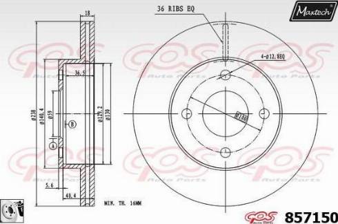 Maxtech 857150.0080 - Əyləc Diski furqanavto.az