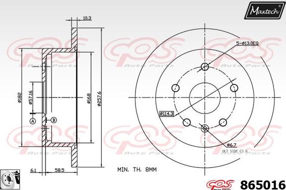 Maxtech 857150 - Əyləc Diski furqanavto.az