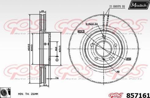 Maxtech 857161.0060 - Əyləc Diski furqanavto.az