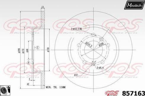 Maxtech 857163.0060 - Əyləc Diski furqanavto.az