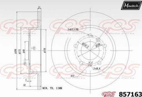 Maxtech 857163.0000 - Əyləc Diski furqanavto.az