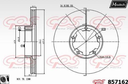 Maxtech 857162.0060 - Əyləc Diski furqanavto.az