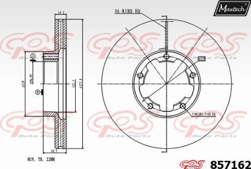 Maxtech 857162.0000 - Əyləc Diski furqanavto.az