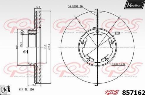 Maxtech 857162.0080 - Əyləc Diski furqanavto.az