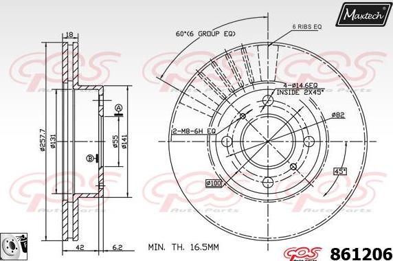 Maxtech 857162 - Əyləc Diski furqanavto.az