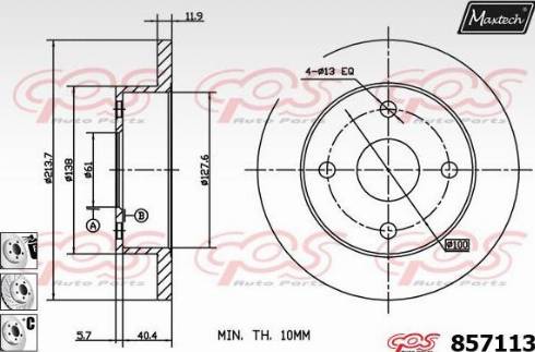 Maxtech 857113.6880 - Əyləc Diski furqanavto.az