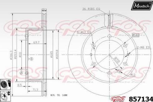 Maxtech 857134.6060 - Əyləc Diski furqanavto.az