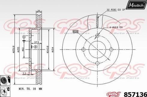 Maxtech 857136.6060 - Əyləc Diski furqanavto.az