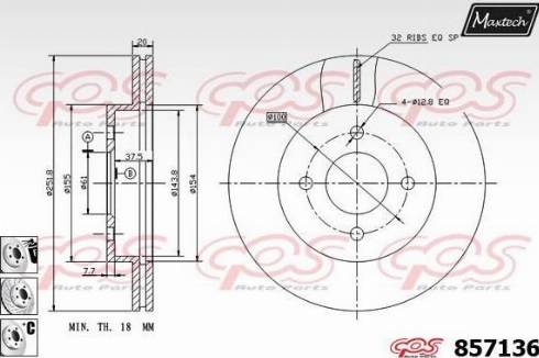 Maxtech 857136.6880 - Əyləc Diski furqanavto.az