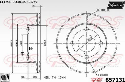 Maxtech 857131.0060 - Əyləc Diski furqanavto.az