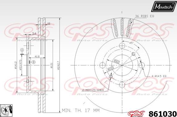 Maxtech 857131 - Əyləc Diski furqanavto.az